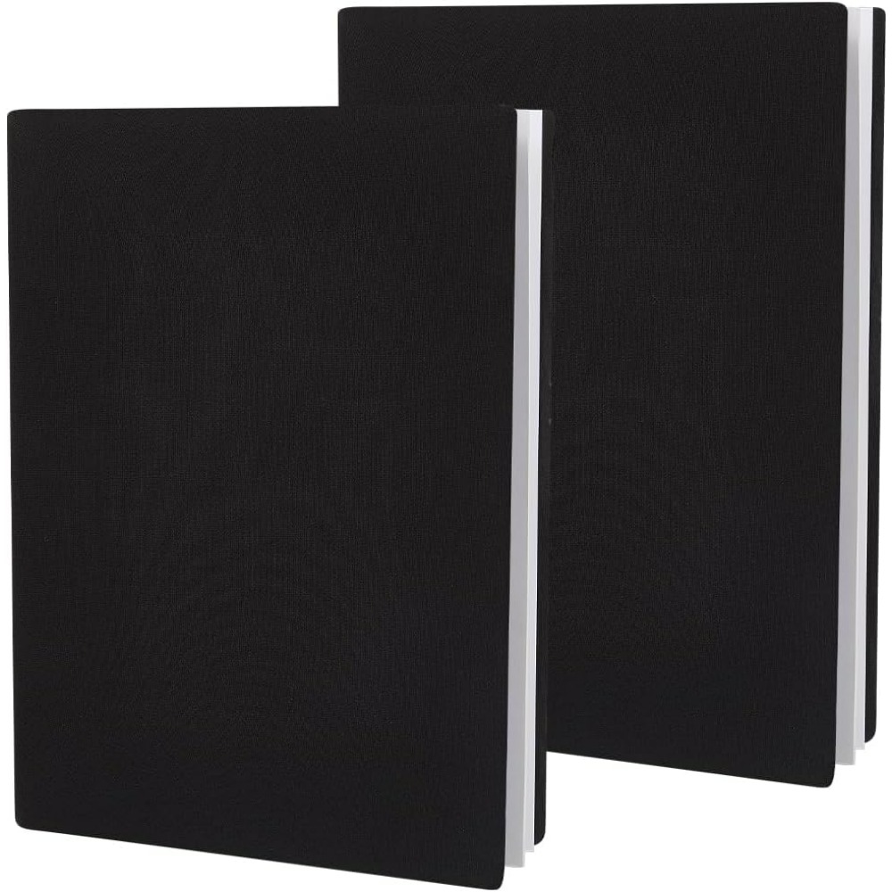 Laptop Sleeve - 2 Stuks Elastische Boekomslagen Zwart Boek