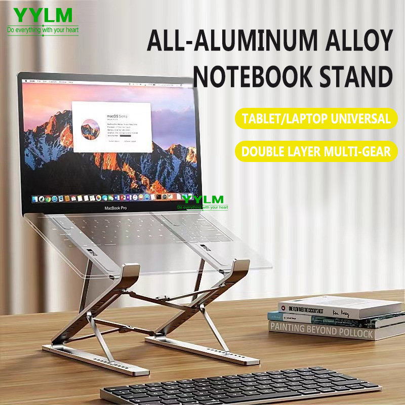 Laptop Cooling Pad - YYLM NIEUWE N8 Verstelbare laptopstandaard Aluminium