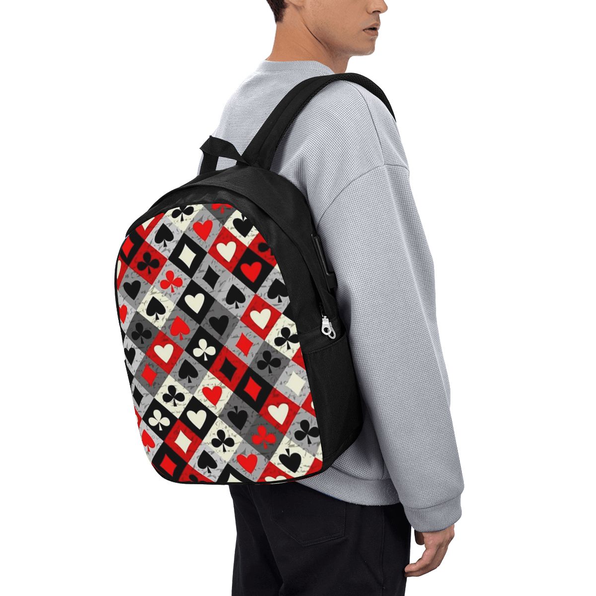 Laptop Bag - Speelkaarten Poker Print Rugzak Reisnotebooktas Computer