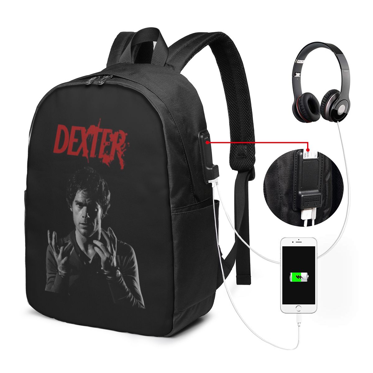 Laptop Bag - Movie Dexter Morgan Rugzak Reisnotebooktas Computer