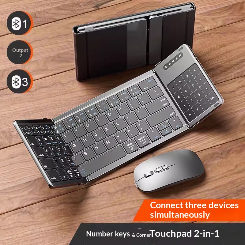 Laptop Mouse - Mengzu Tri Fold draadloos Bluetooth-toetsenbord met