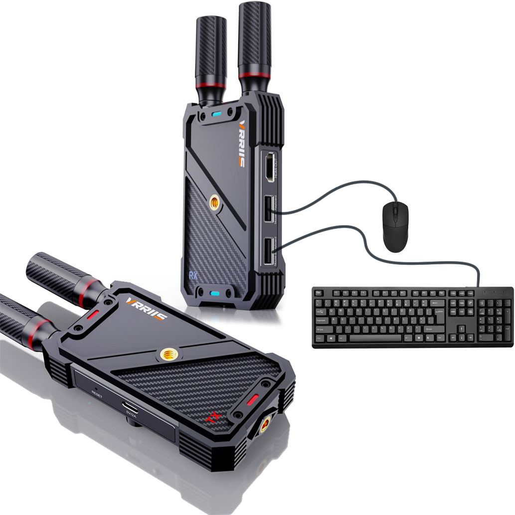 Laptop Mouse - VRRIIS WL082K 400m Draadloze HDMI KVM