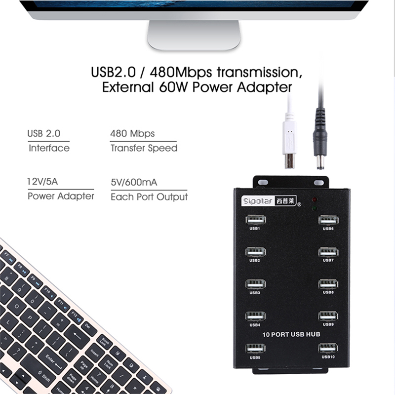 Sipolar USB Desk Hub A-300 10- - Usb Hub recensie en prijs