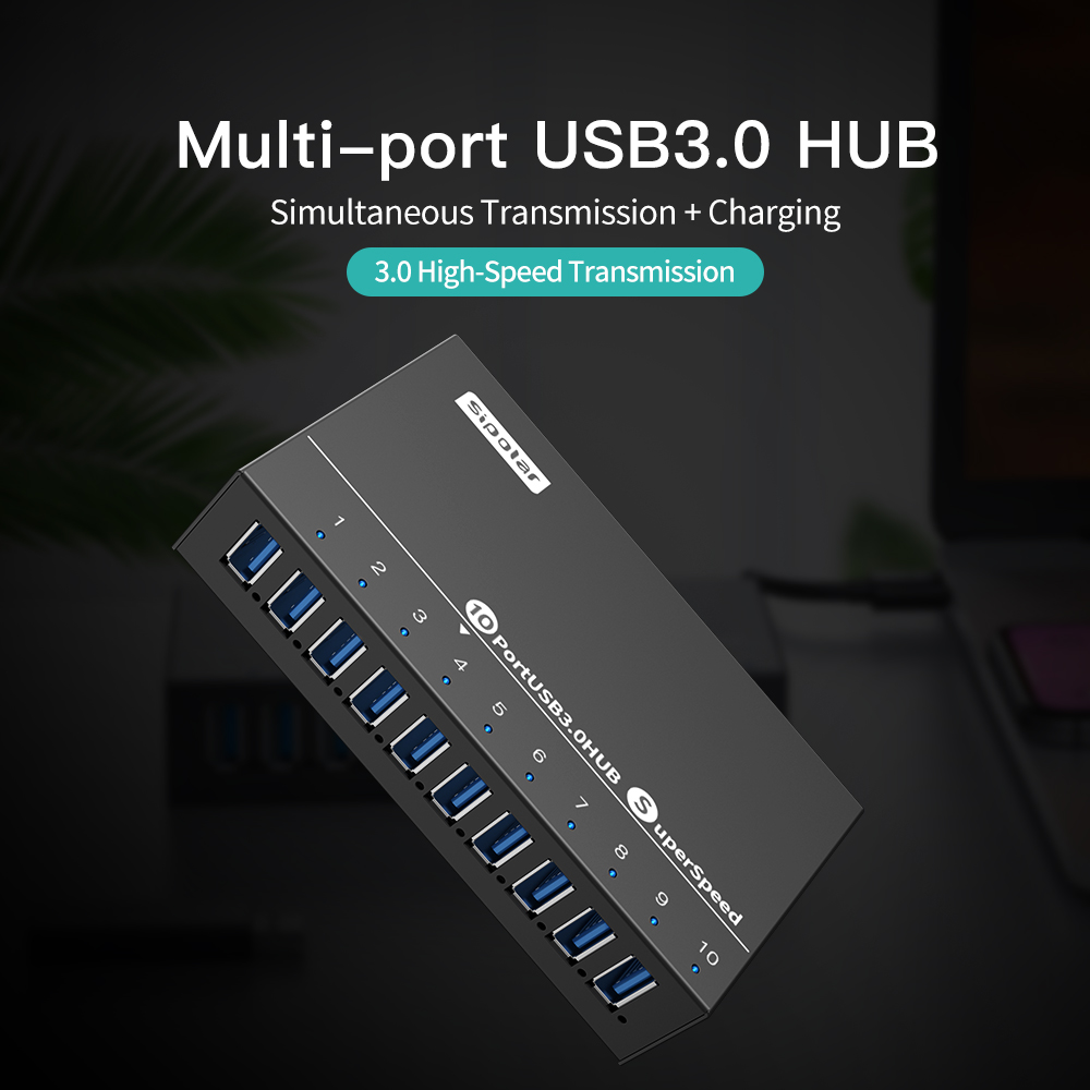 A103 Sipolar 10-poorts USB-hub - Usb Hub recensie en prijs