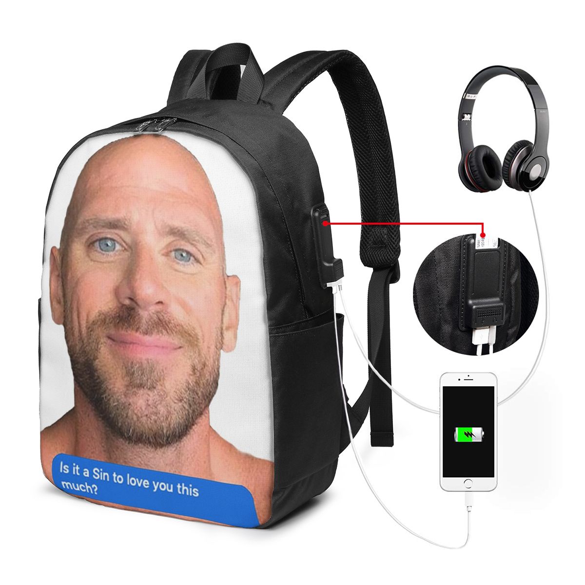 Johnny Sins Flirty Text Bubble - Laptop Bag recensie en prijs