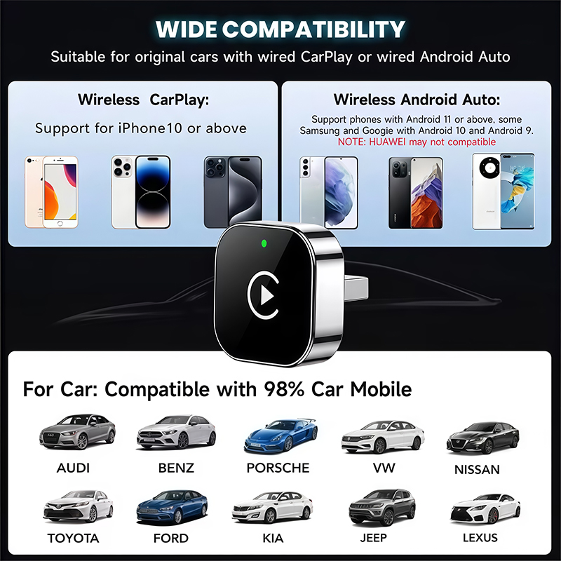 2-in-1 draadloze CarPlay-adapt - Usb C Hub recensie en prijs
