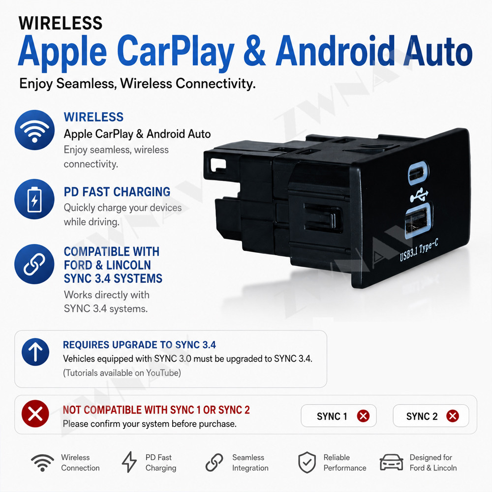 Draadloze CarPlay- en Android  - Usb C Hub recensie en prijs