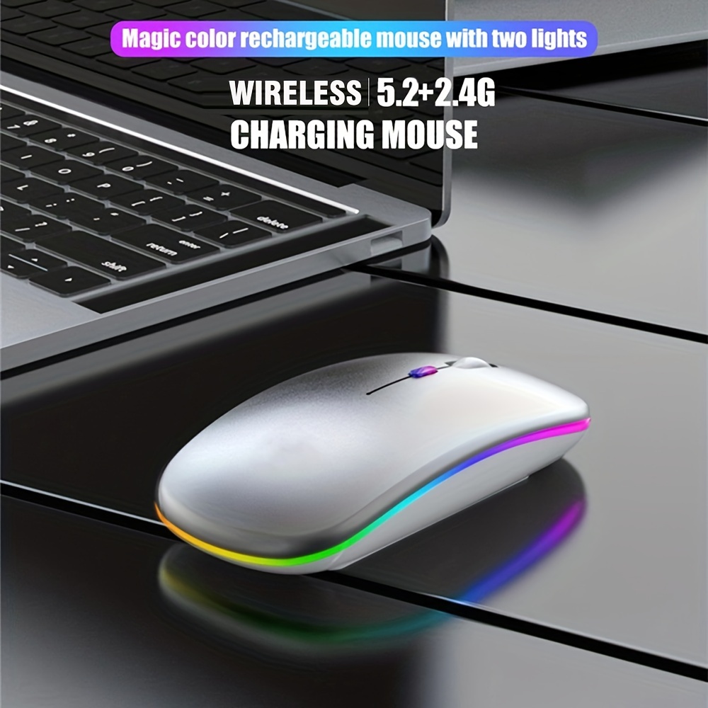Draadloze Muis RGB Oplaadbare  - Laptop Mouse recensie en prijs