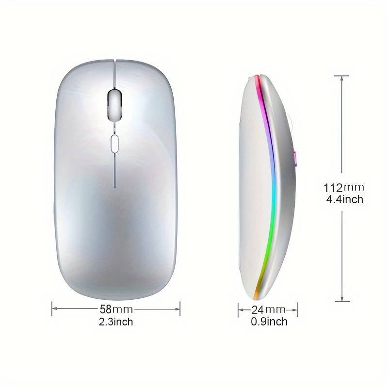 Draadloze Muis RGB Oplaadbare  - Laptop Mouse recensie en prijs