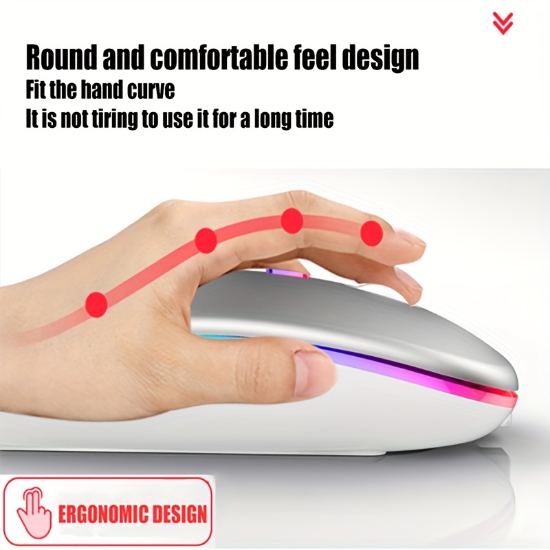 Draadloze Muis RGB Oplaadbare  - Laptop Mouse recensie en prijs