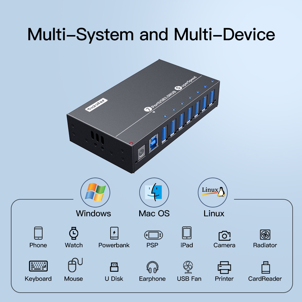A-173 Industriële 7-poorts USB - Usb Hub recensie en prijs